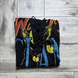 Women's Wu-Tang Clan Black Graphic Lace-Up Tee